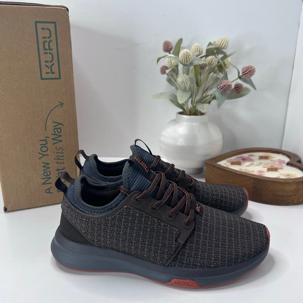 Kuru Atom Walking Comfort Sneaker Java Brown/Spice Brown Men 7 Medium Tried On - Picture 4 of 10